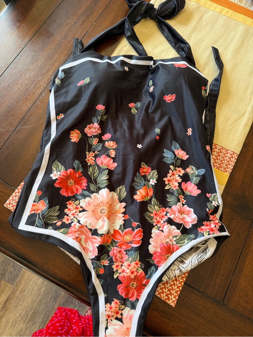 Reversible | Black Floral / Black & White One-Piece Swimsuit